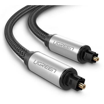 Accesorii Audio Hi-Fi UGREEN AV108 Toslink Audio optical cable, braided aluminium, 2m (silver)