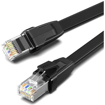 UGREEN NW134 Cat 8 U/FTP Flat Ethernet RJ45 Cable Pure Copper 0.5m (black)