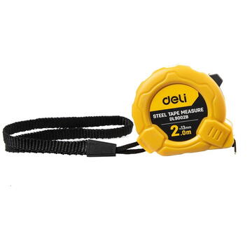 Steel Measuring Tape 2m/13mm Deli Tools EDL9002B (yellow)