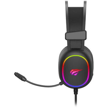 Casti Gaming Headphones Havit GAMENOTE H2016D RGB USB+3.5mm