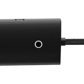 Baseus Lite Series Hub 4in1 USB-C to 4x USB 3.0 + USB-C, 2m (Black)