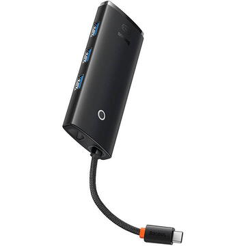 Baseus Lite Series Hub 5w1 USB-C to 3x USB 3.0 + USB-C + HDMI (black)