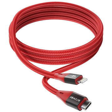 Cable USB-C to Lightning BlitzWolf BW-CL3, MFI, 20W, 1.8m (red)