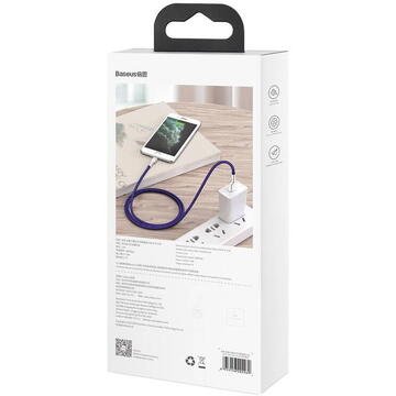 Baseus USB  for Lightning  Cafule, 2.4A, 2m (purple)