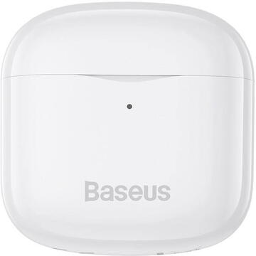 Baseus E3 TWS, Bluetooth 5.0, IP64, Cablu USB-C inclus, Alb