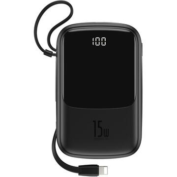 Baterie externa Baseus Qpow, 1x USB, 1x USB-C, 10000mAh, 22.5W  Negru