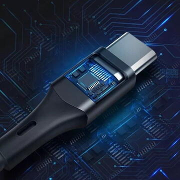 BlitzWolf BW-TC15, USB-C, 3A, 1.8m, Negru/Rosu