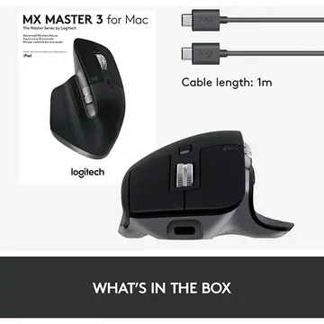 Mouse Logitech MX Master 3, Herzog MAC, Bluetooh, Space Grey