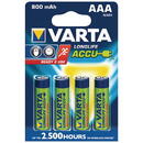 1x4 Varta Rechargeable Accu AAA Ready2Use NiMH 800 mAH Micro