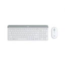 Tastatura Logitech MK470 - Tastatura, USB, Layout US, White + Mouse Optic, USB, White