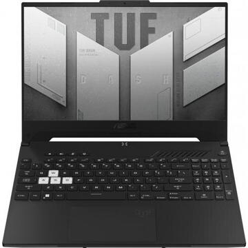 Notebook Asus TUF Dash F15 FX517ZE-HN002 15.6" FHD Intel Core i7-12650H 16GB 512GB SSD nVidia GeForce RTX 3050 Ti 4GB No OS Off Black