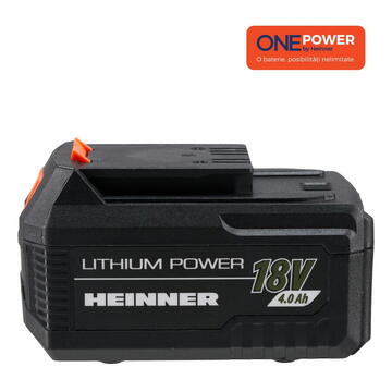 Heinner Acumulator  HR-LAC002, 18 V, 4 Ah, tehnologie OnePower