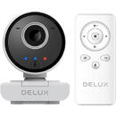 Camera web Smart Webcam with Tracking and Built-in Microphone Delux DC07 (White) 2MP 1920x1080p