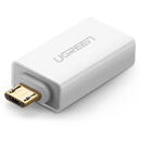 UGREEN US195 USB to micro USB Adapter, OTG (white)