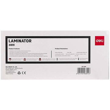 Deli Office Laminator A4 Deli E3891-EU Gri deschis