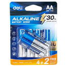 Deli Office Deli Alkaline batteries AA LR6 4+2 pcs