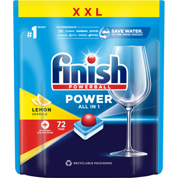 finish Tablete pentru mașina de spălat vase Power All-in-1 72 Lemon