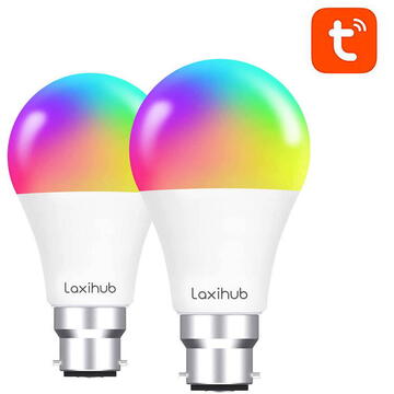 Laxihub A60 Wifi Bluetooth TUYA Smart LED Bulb (2-pack)