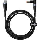 Cablu alimentare magnetic pentru seria Lenovo Baseus Zinc Magnetic Cable, USB-C to DC 100W, PD, 2m, angled (black)