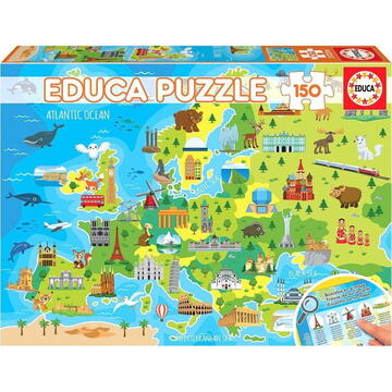 Educa Puzzle 150 Mapa Europy Dla Dzieci