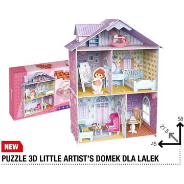 Dante Puzzle 3D Little artist"s Domek dla lalek - (306-21201)