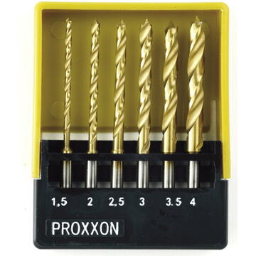 Proxxon Micromot Set burghie HSS cu pin pentru centrare,  Proxxon 28876