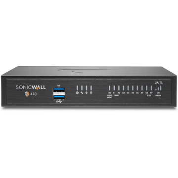 Router wireless SONIC WALL TZ470 8x RJ45 10/100/1000/2500 mbps USB 3.0 Negru