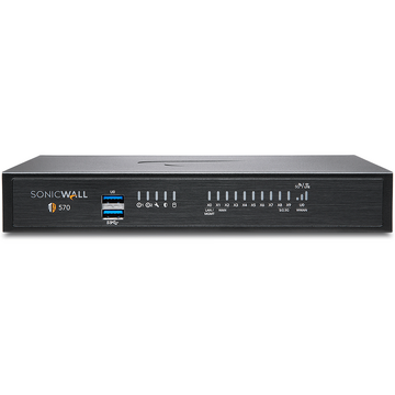 Router wireless SONIC WALL TZ570 8x RJ45 10/100/1000/5000 mbps USB 3.0 Negru
