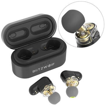 BlitzWolf BW-FYE7 TWS Dual Dynamic Driver, Bluetooth 5.0, Charging Case