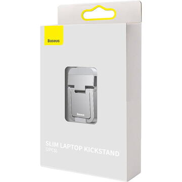Baseus Set de cleme pliabile pentru sustinerea laptopului cu fixare adeziva Argintiu