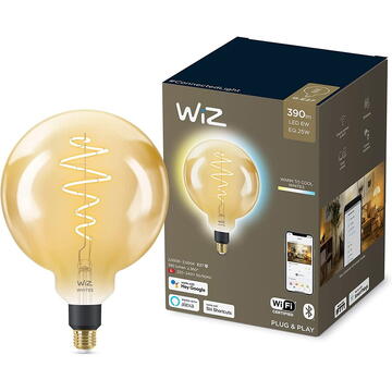 WiZ Whites LED Bulb Filament Amber G200 E27 (replaces 25 Watt)