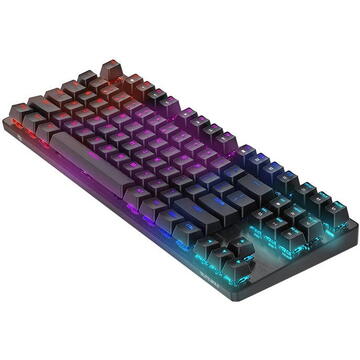 Tastatura BlitzWolf BW-KB2 gaming keyboard, mechanical, Blue switch RGB,USB, Cu fir,Negru