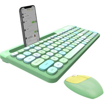 Tastatura Wireless keyboard + mouse set MOFII 888 2.4G (Green)