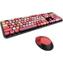 Tastatura Wireless keyboard + mouse set MOFII Sweet 2.4G (black&red)