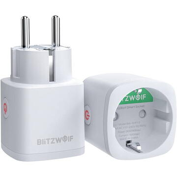 Prize inteligente BlitzWolf BW-SHP13 cu monitorizarea energiei, Putere 3680W, 16A, WiFi, Alb