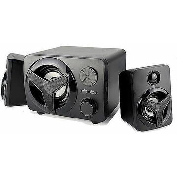 Microlab U-210 Speakers2.1, 3.5mm, Black, 11W