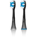 ETA ETA070790600 SoftClean Toothbrush replacement heads, 2 pcs, Black