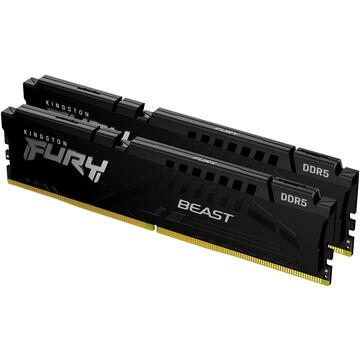 Memorie Kingston Fury Beast 16GB, DDR5-6000Mhz, CL40, Dual Channel