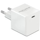 Baterie externa DeLOCK USB charger 1 x USB Type-C PD 3.0 compact with 40 W (white)