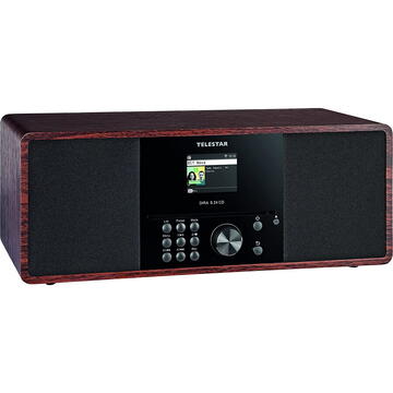 Telestar Dira S24 CD, clock radio (wood/black, USB, Bluetooth, DAB+)