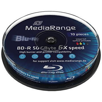 MediaRange BD-R DL 6x CB 50GB MediaR Pr. 10 pieces