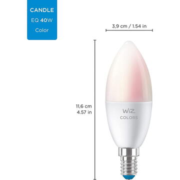 WiZ Colors LED candle C37 E14, LED lamp (replaces 40 watts)