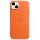 Husa Apple iPhone 14 Plus Leather Case MagSafe - Orange