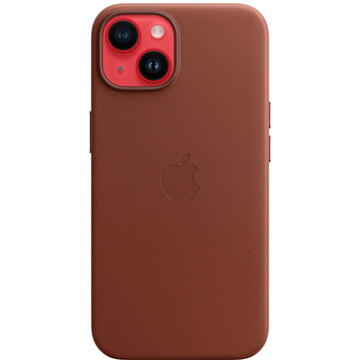 Husa Apple iPhone 14 Leather Case MagSafe - Umber