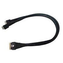 HighPoint SFF-8654 2x SFF-8611 NVMe cable 8654-8611-205 (black, 50cm)