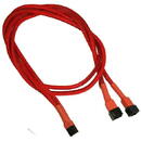 Nanoxia 3-Pin Molex Y-cable 60cm red
