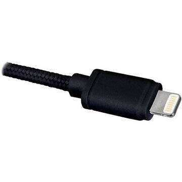 NewerTech OWC Prem. Braided USB - Lightning 2m - black