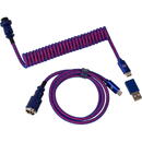 Keychron Premium Coiled Aviator Cable (purple, 1.08 m, straight plug)