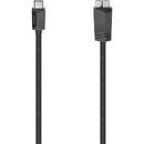 Hama USB-C Cable, USB-C Plug – Micro-USB Plug, USB 3.2 Gen 1, 5 Gbit/s, 0.25 m