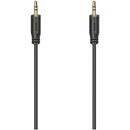 Hama "Flexi-Slim" Audio Cable, 3.5 mm Jack Plug, Gold-Plated, black, 0.75 m